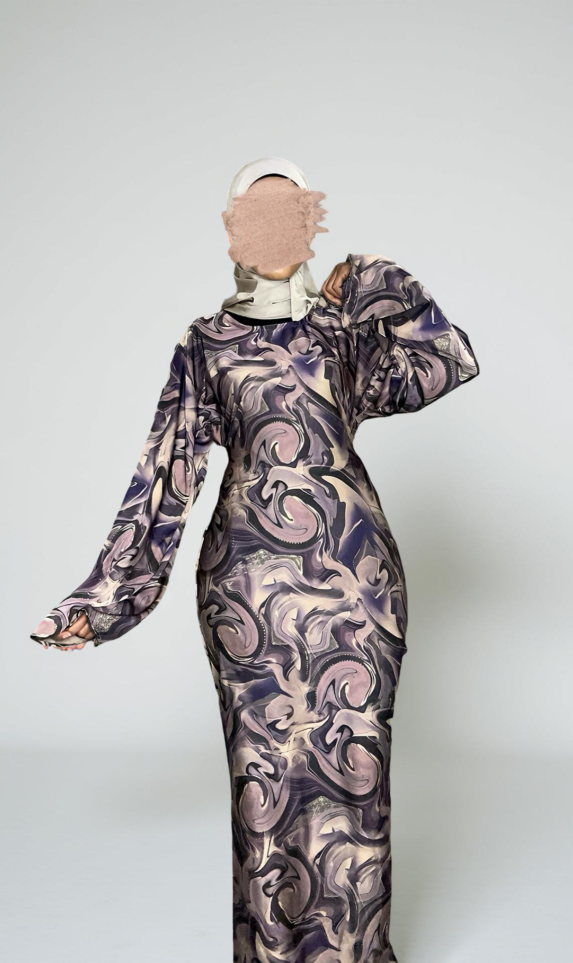Lavender swirl gown