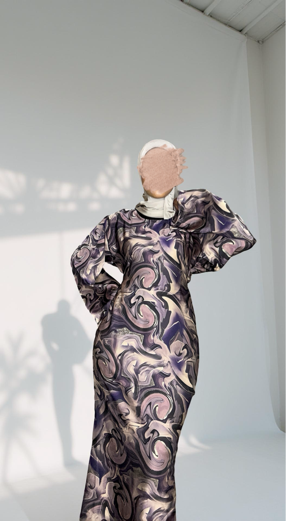 Lavender swirl gown