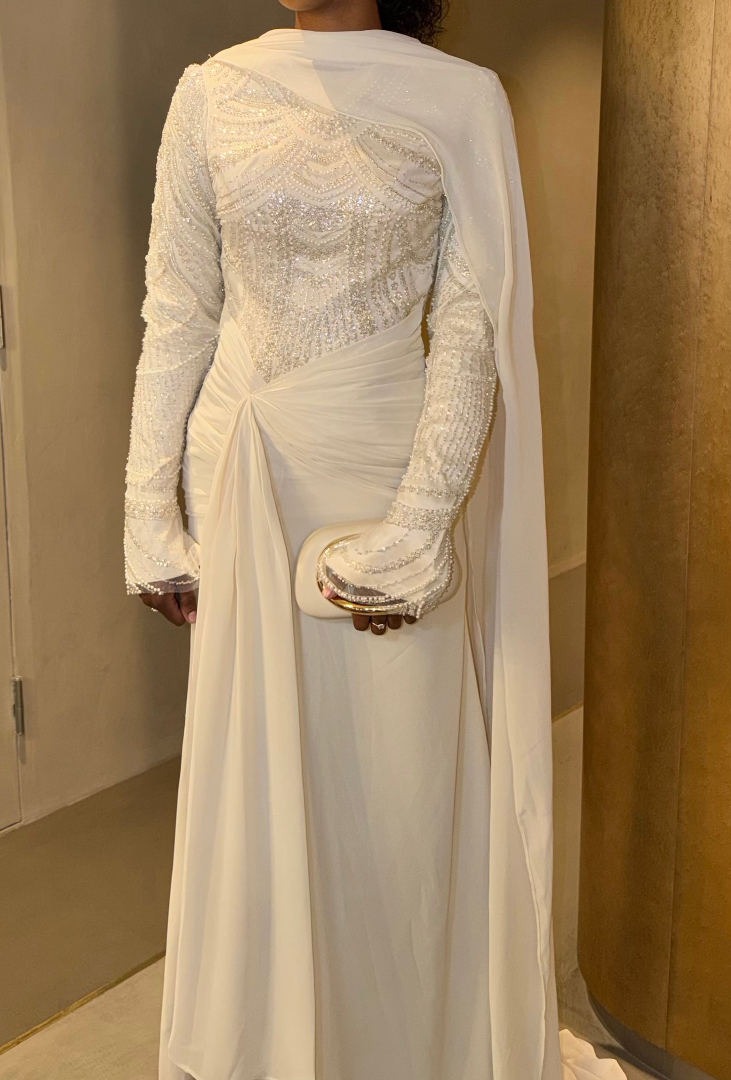 Champagne Chiffon Gown