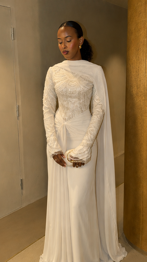 Champagne Chiffon Gown