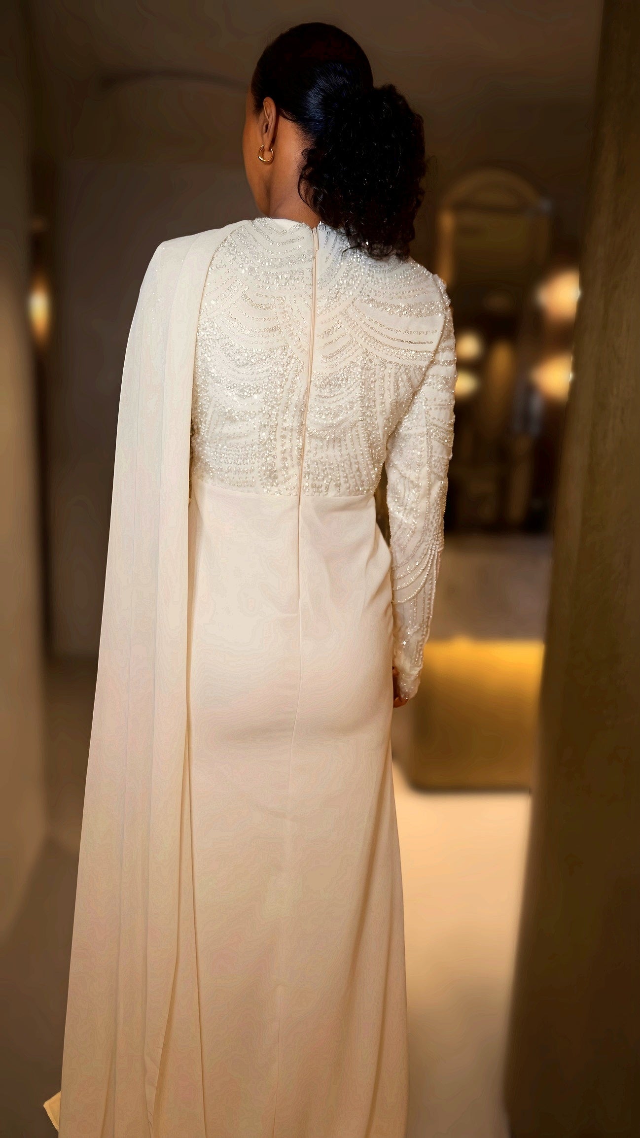 Champagne Chiffon Gown