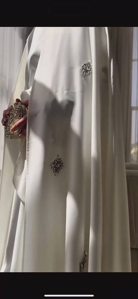 Bridal abaya white